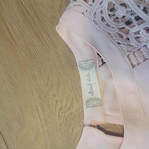 Altar'd State Pink Dress With Lace Sleeves Size Small - Picture 2 of 5